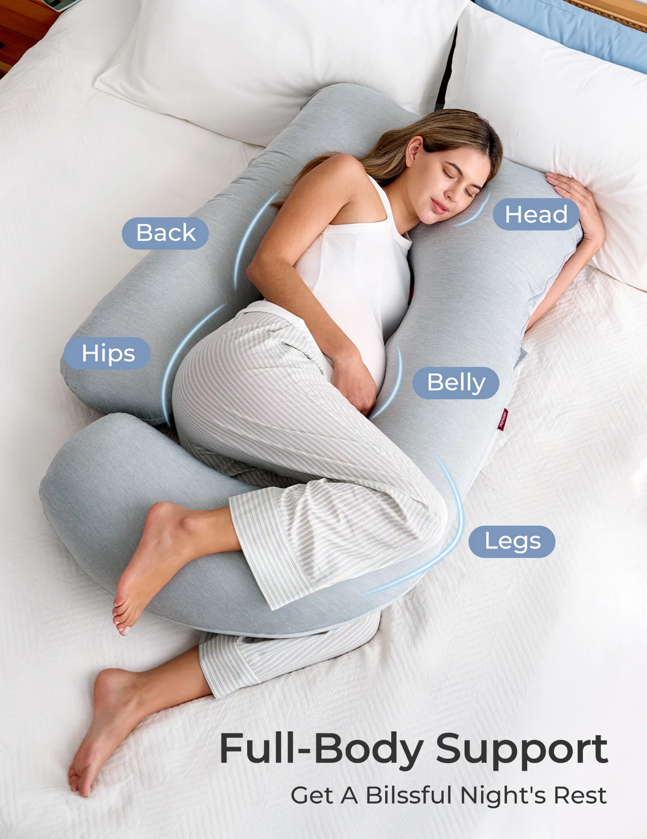 Huggable -  U Shaped Maternity Body Pillow - Image 11